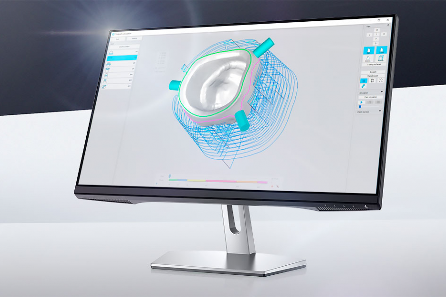 Digitale Anwendung von Ivoclar auf einem Monitor